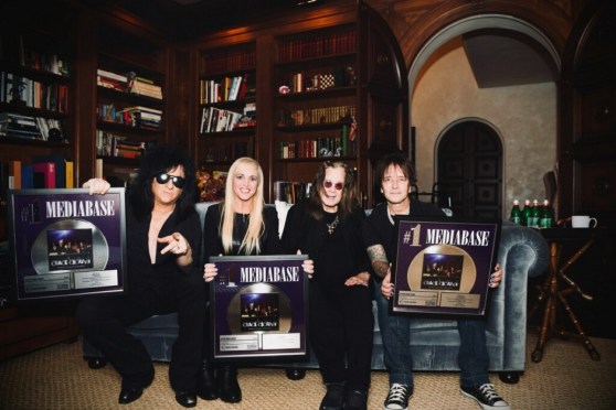 Mediabase Presents Billy Morrison, Ozzy Osbourne & Steve Stevens with a #1 Song Plaque for “Crack Cocaine” ​      