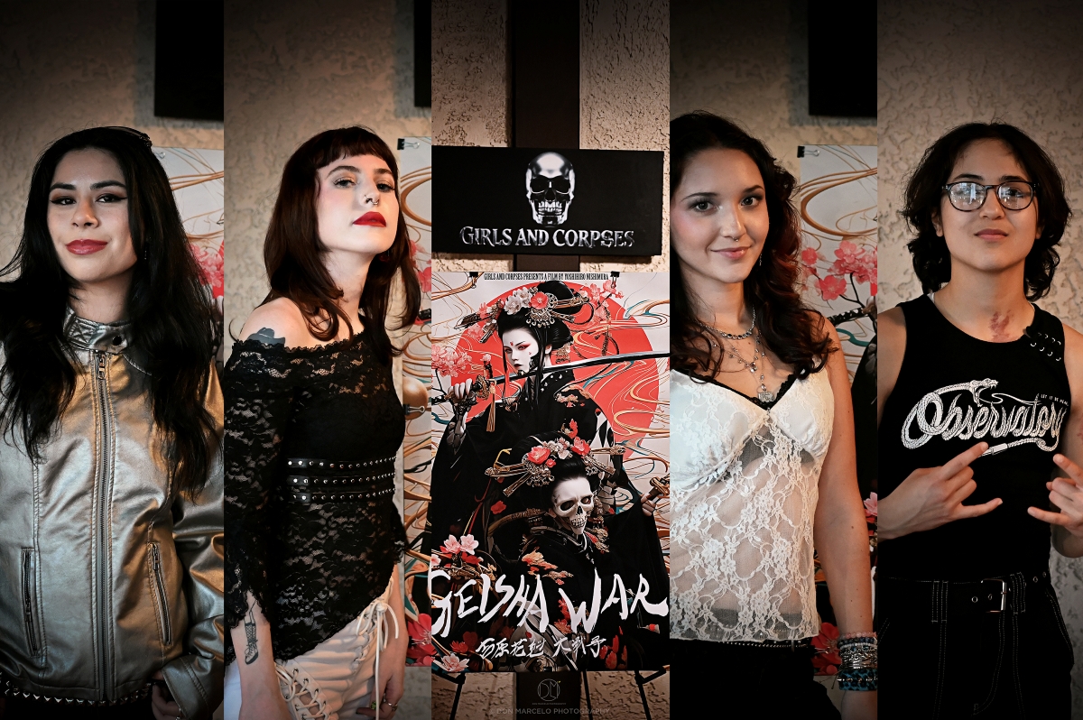 THE ALL FEMALE BAND, ANTI GROUPIES, PERFORMED LIVE IN FRONT OF AN AUDIENCE FOR THE SCREENING OF A MOVIE CALLED “GEISHA WAR” ON MAY 6, 2026 AT THE GARLAND HOTEL IN NORTH HOLLYWOOD, BY DON MARCELO
